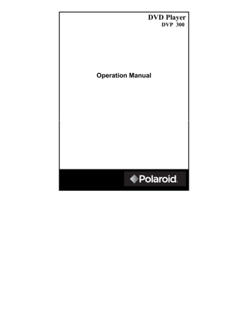 Polaroid DVP 300 User's Manual | Manualzz