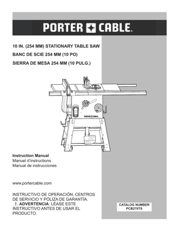 Porter Cable Pcb270ts User S Manual Manualzz