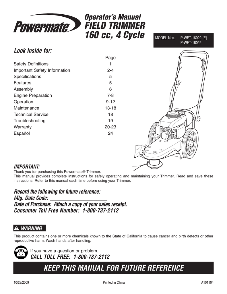 Powermate P Wft 16022 User Manual Manualzz