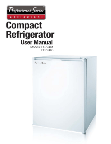 Professional Series PS72461 Refrigerator User manual | Manualzz