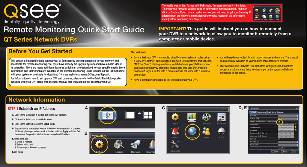 Q-See - Digital Peripheral Solutions DVR QT User manual | Manualzz