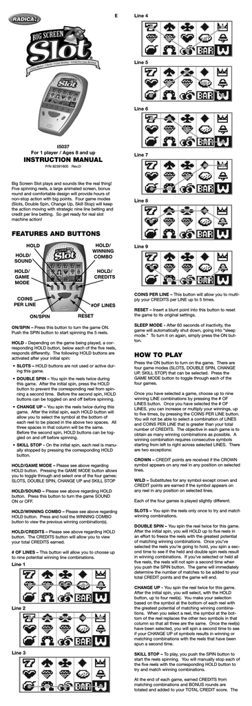 Wild Cherry Slot Machine Manual Wild Cherry Slot Machine Manual