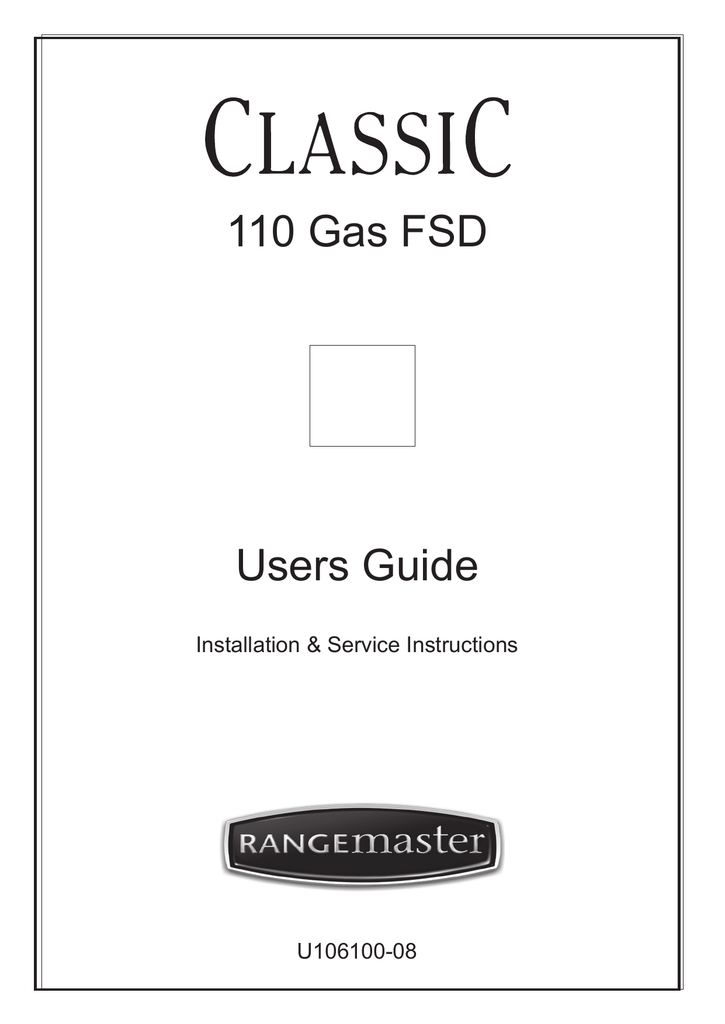 leisure rangemaster 110 instruction manual