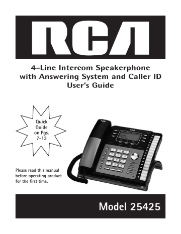 RCA 25425 User's Manual | Manualzz