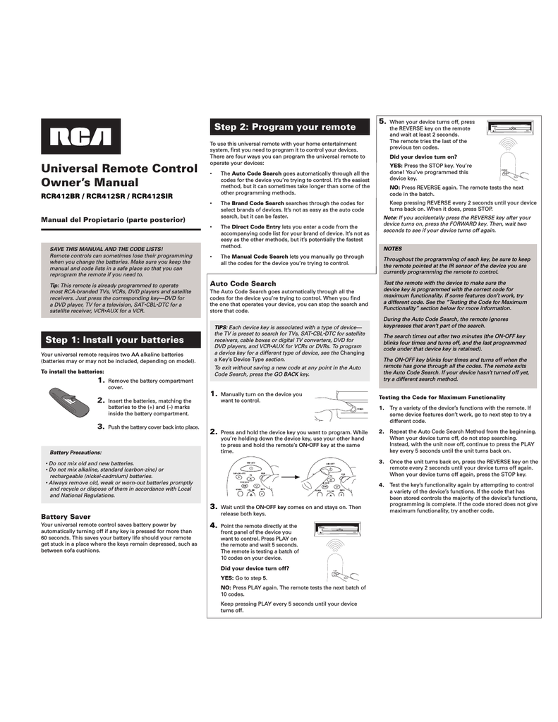 Rca Rcr412sir User Manual Manualzz