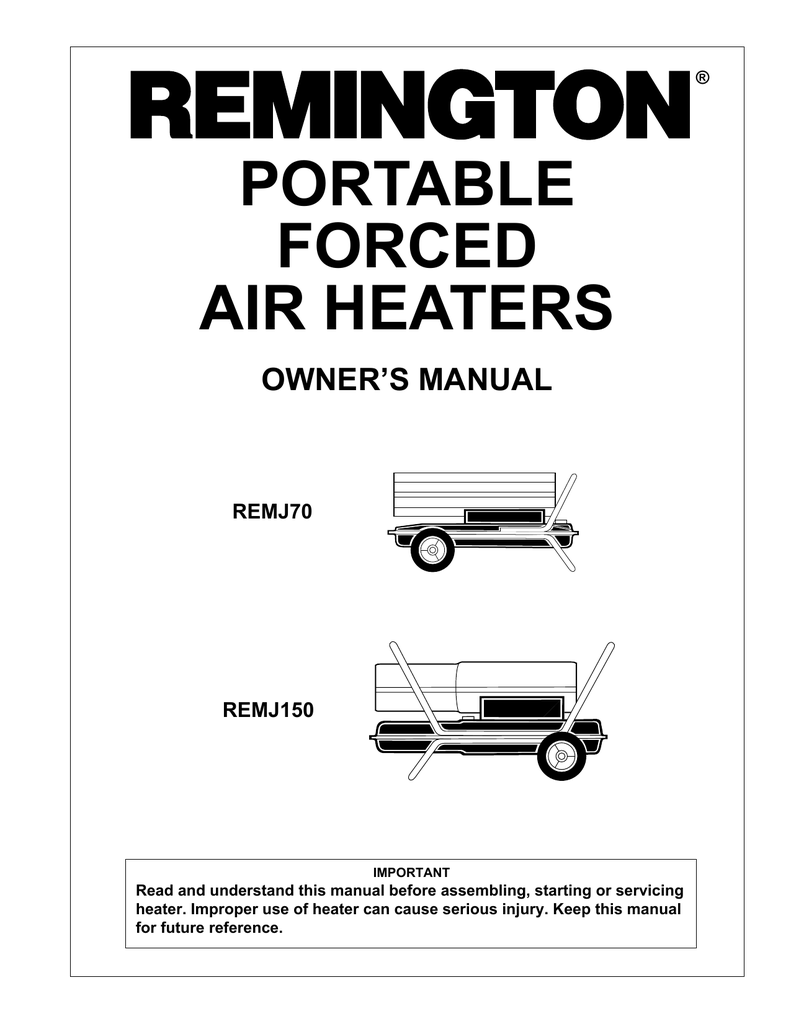 Remington 35 Portable Forced Air Heater : Remington Hh 70t Kfa