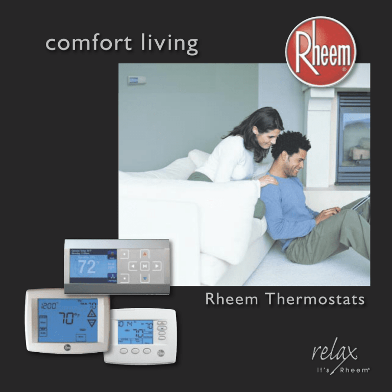 Rheem 300 Series Deluxe Programmable Thermostats Quick start guide