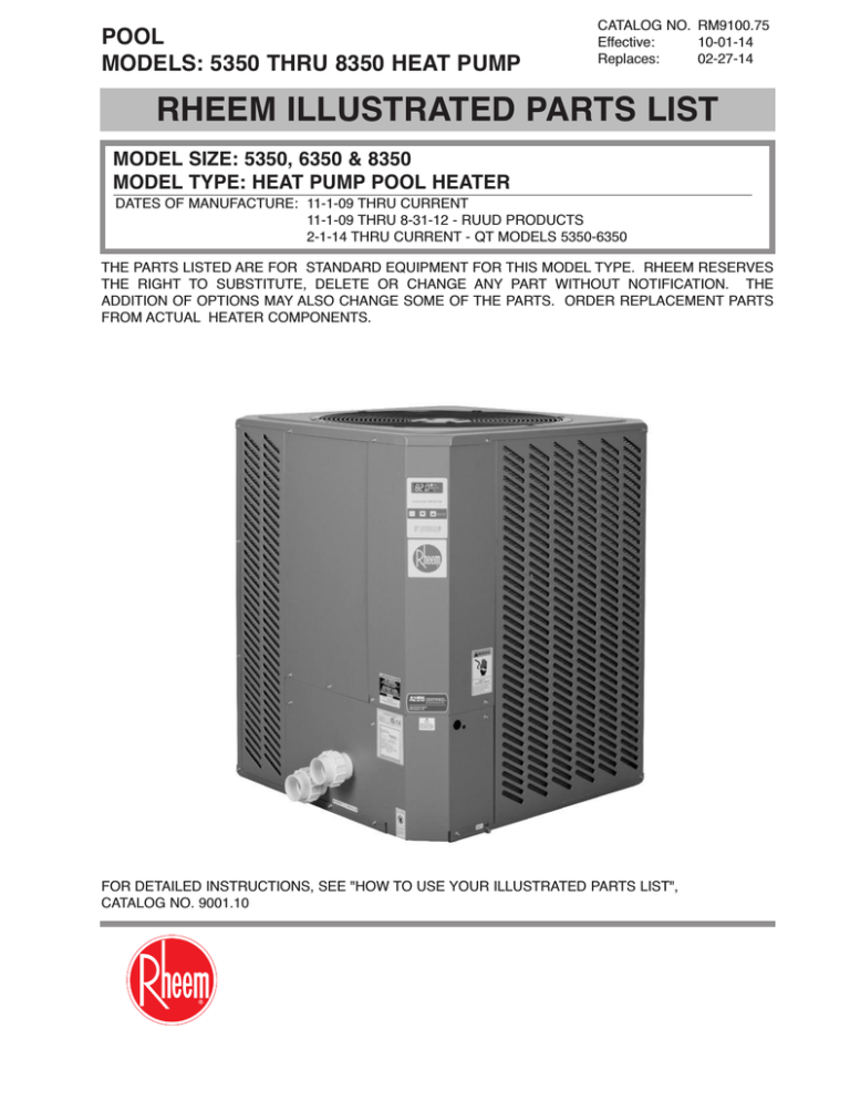 Rheem Heat Pump Water Heater Service Manual