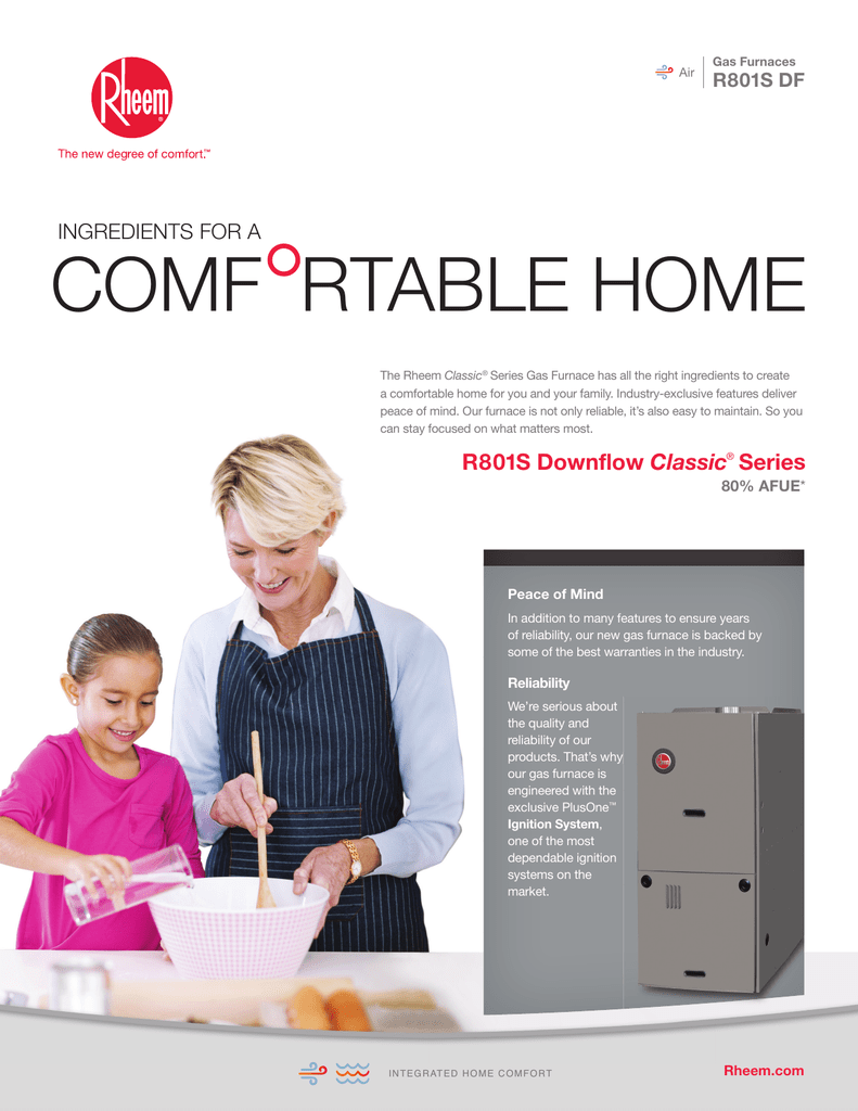 Rheem R801S Product Literature | Manualzz