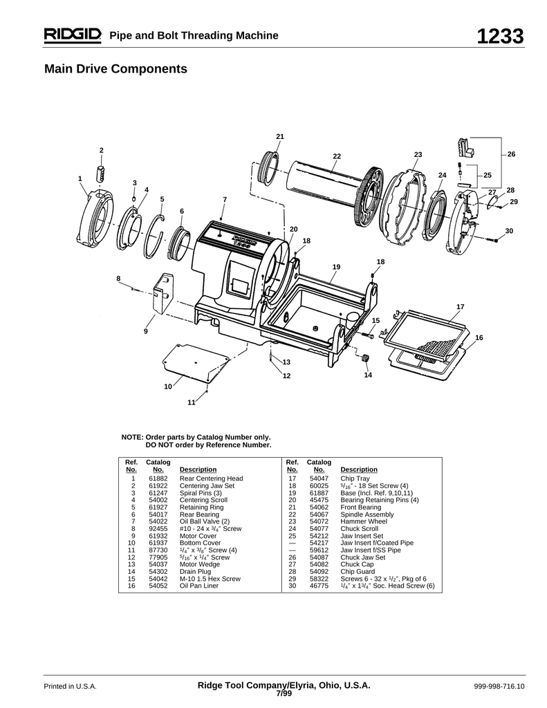 RIDGID 1233 User's Manual | Manualzz