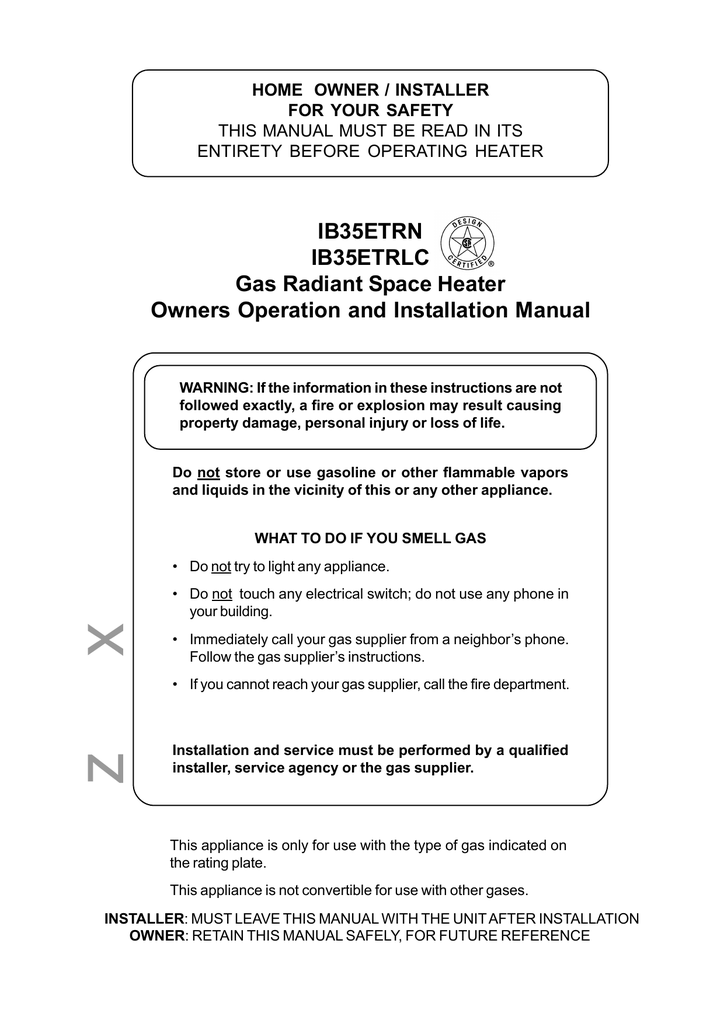 Rinnai IB35ETRLC User's Manual | Manualzz