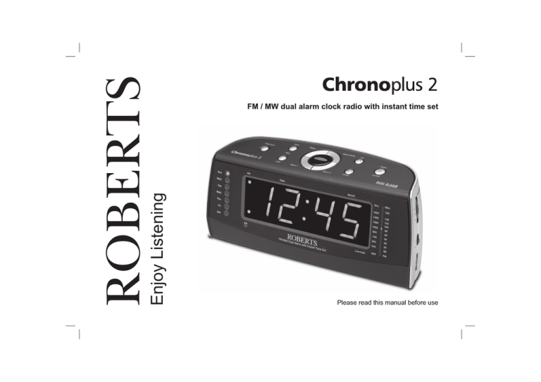 Roberts Radio Chronoplus 2 User manual Manualzz