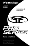 Rockford Fosgate PRO bd1000P, bd1500P User Manual