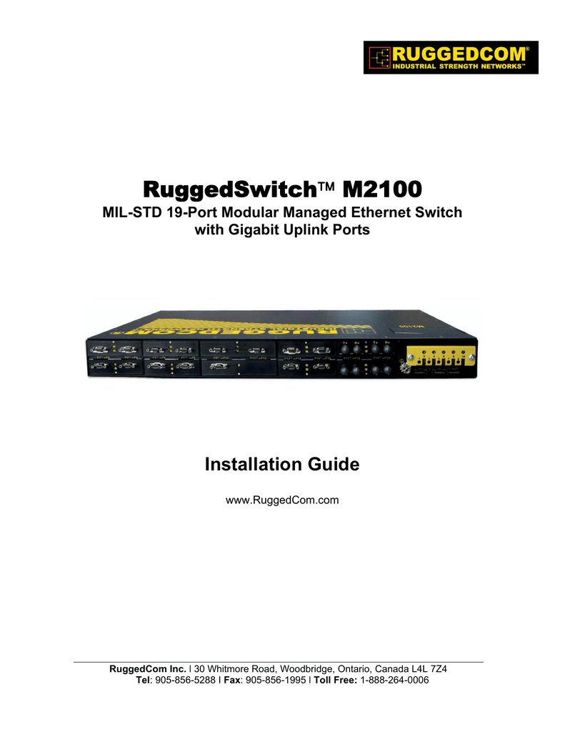 Ruggedcom M2100 User Manual Manualzz