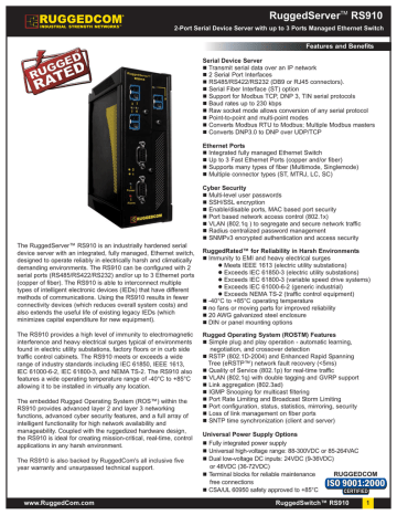 Ruggedcom Rs910 Ruggedserver Rs910 User Manual Manualzz