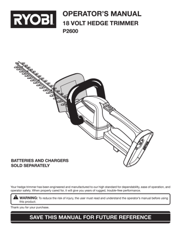 Ryobi Cycle Weed Eater Manual