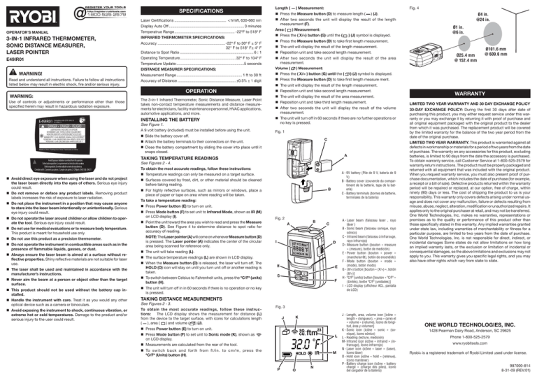 Ryobi E49IR01 User manual | Manualzz