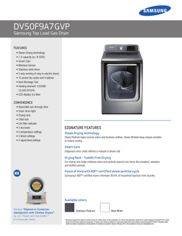 samsung dryer model dv50f9a7evp a2