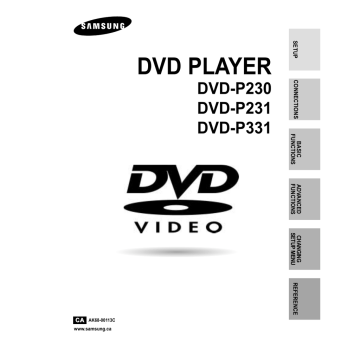 MP3/WMA Play. Samsung DVD-P230, DVD-P231, DVD-P331 | Manualzz