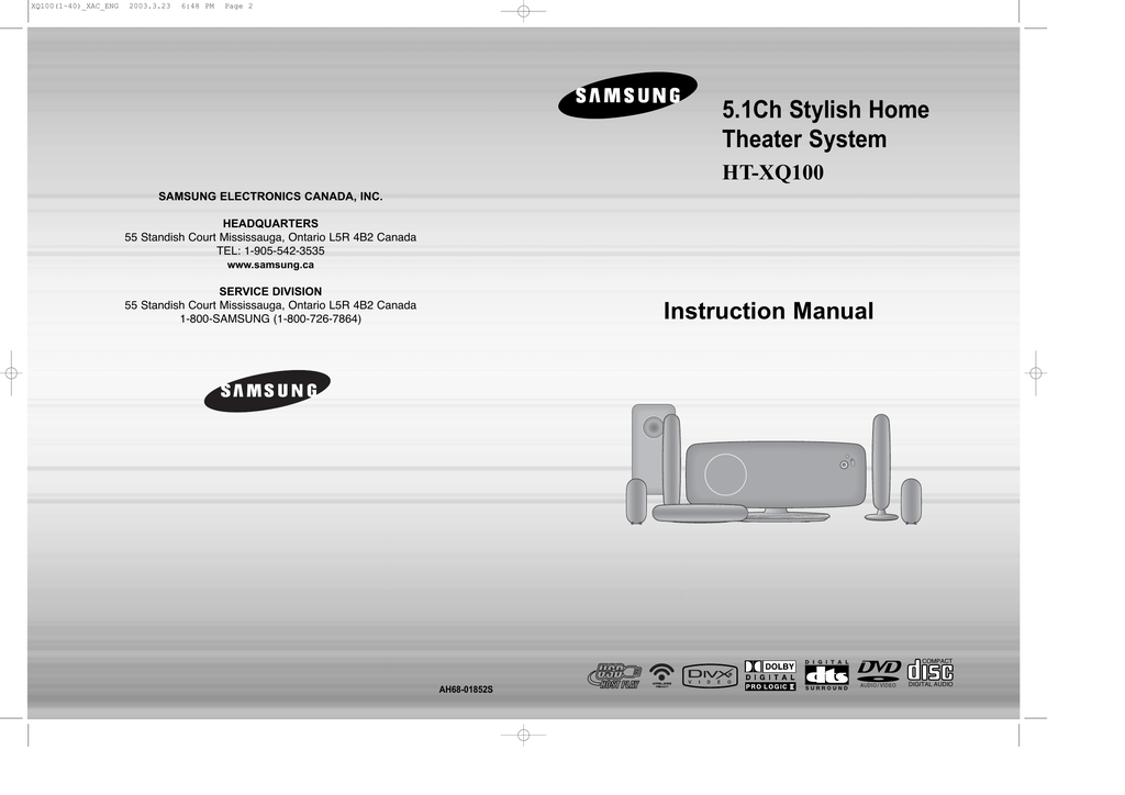 Samsung 51 Home Theatre System Manual - Decorating Ideas