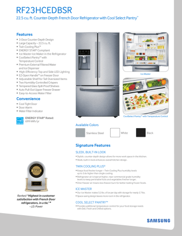 Samsung RF23HCEDBSR/AA Refrigerator User Manual | Manualzz