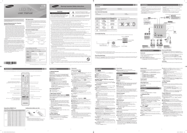 Samsung Un50eh5000 Un50eh5000f Service Manual Repair Guide