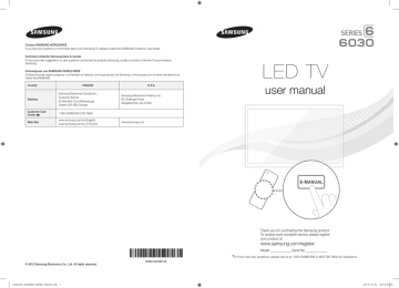 Samsung UN55FH6030FXZA User's Manual | Manualzz