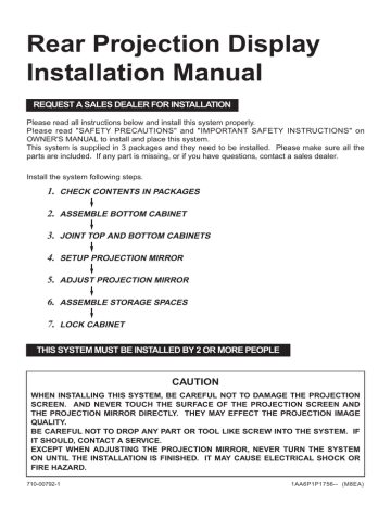 Sanyo 1AA6P1P1756 Installation manual | Manualzz