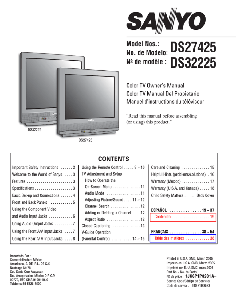 Sanyo Ds User Manual Manualzz