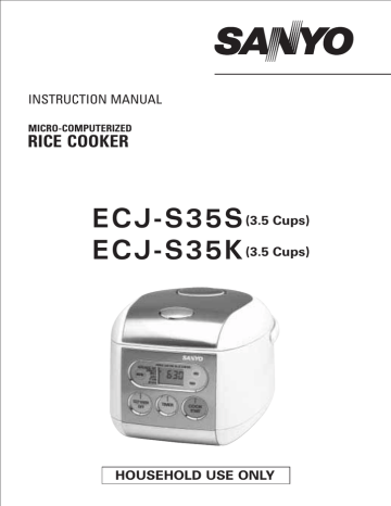 SANYO ECJ-HC100S Micom Rice & Slow Cooker 