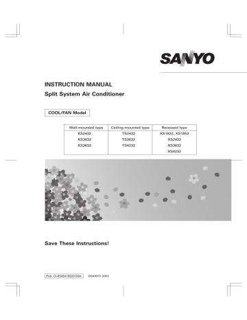 Sanyo KS2432 Instruction manual | Manualzz