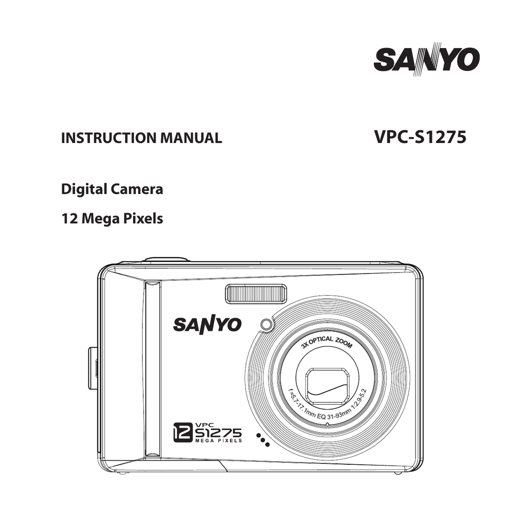 Sanyo Vpc S1275 User Manual Manualzz