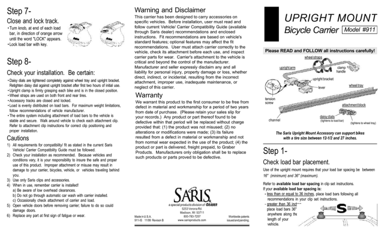saris bones 3 manual