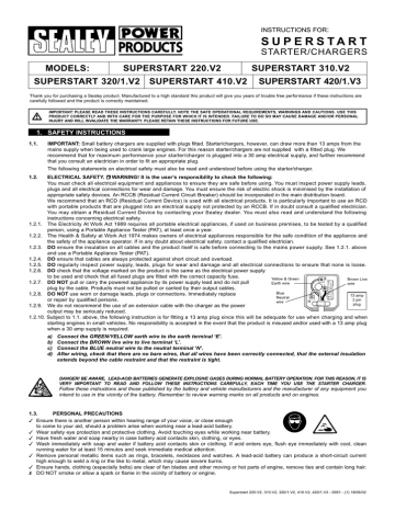 super start power pack 55002 repair manual