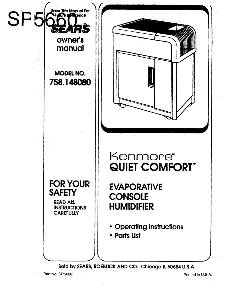 Sears 758 14808 User S Manual Manualzz Com