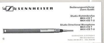 Sennheiser Studio Directional MKH 415 T 