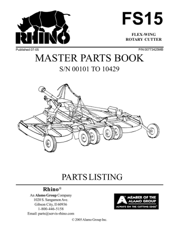 Servis Rhino Box Scrapers Operator's Owner's Manual Catalog Book 