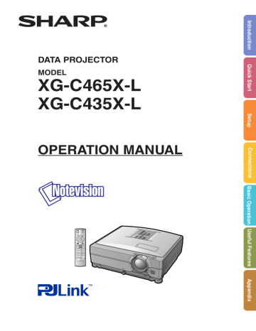 Sharp Notevision Xg C465x L User S Manual Manualzz