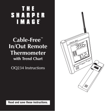  Oregon Scientific Cable Free Thermometer Indoor/Outdoor  Thermometer Model MTR101