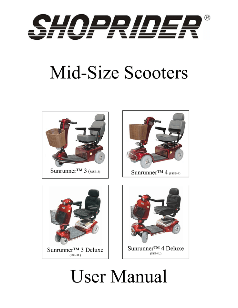 Shoprider (888-3L) User manual | Manualzz