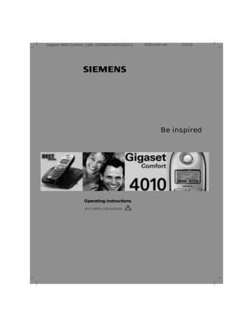 Siemens Gigaset 4010 User's Manual | Manualzz