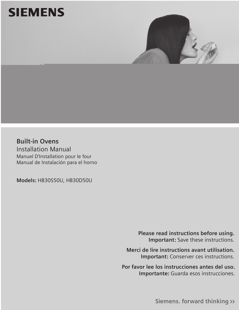 Siemens HB30D50U User's Manual | Manualzz
