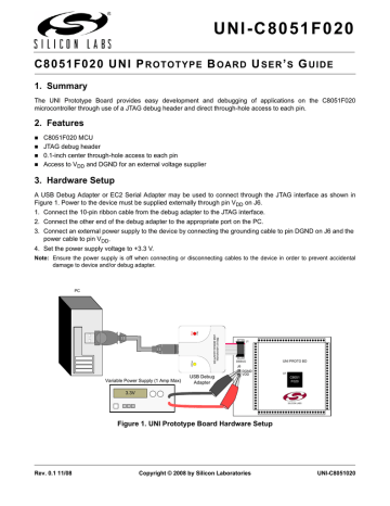 Silicon Laboratories UNI-C8051F020 User's Guide | Manualzz