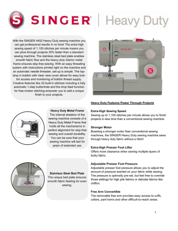 Singer 4452 Owner Manual