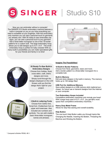 Singer S10 User Manual Manualzz Singer S10 User Manual Manualzz
