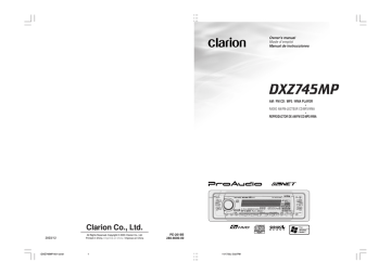 Sirius Satellite Radio DXZ745MP Owner's Manual | Manualzz