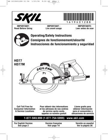 skil skilsaw model 77 super duty manual