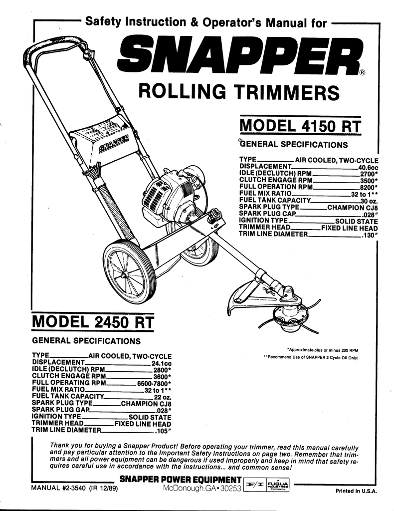 Rt инструкция. Snapper SS 5022 инструкция. Триммер Snapper SST-18cl. Manual Safety instruction hair Trimmer. Mega Pro 4150 els характеристики.