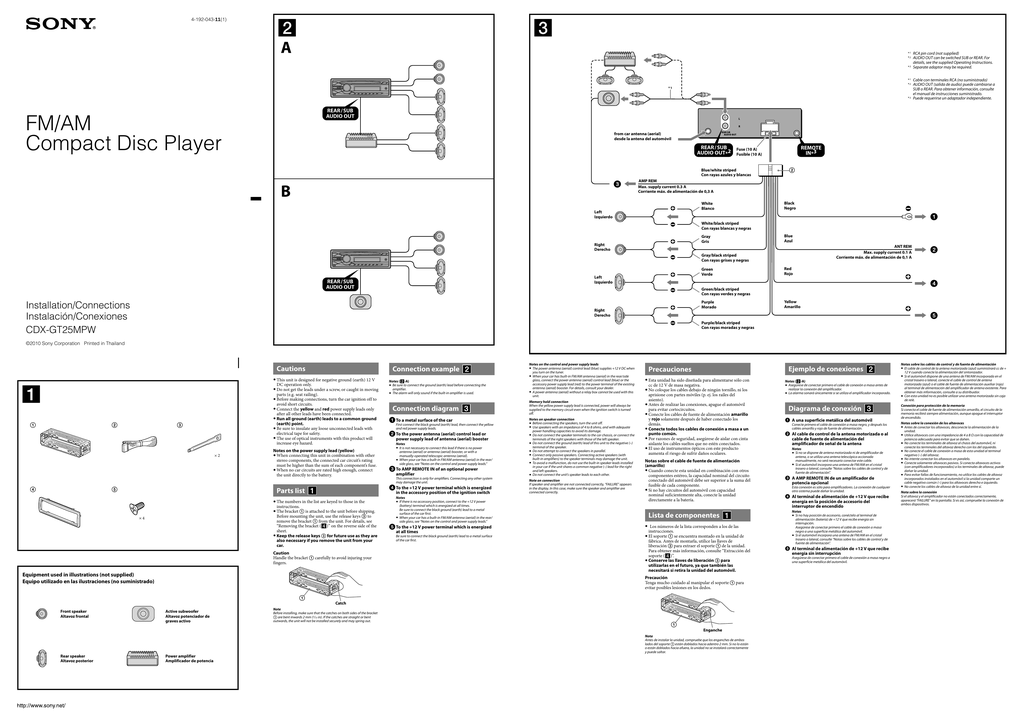 Sony Cdx Gt260Mp Wiring Diagram from s1.manualzz.com