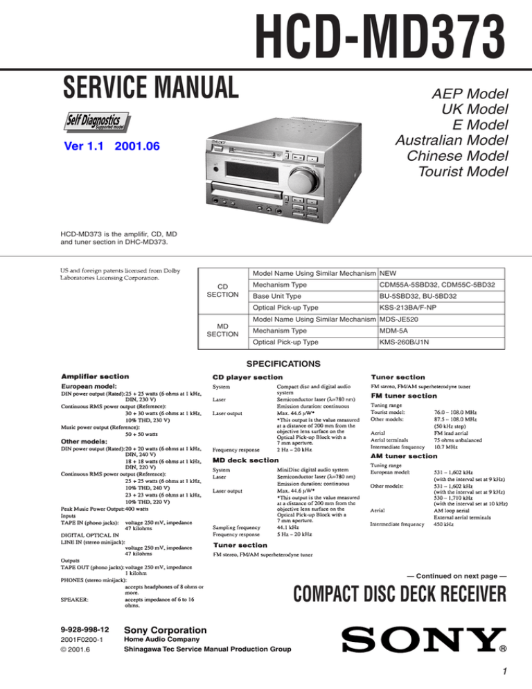 Sony Hcd Md373 User Manual Manualzz